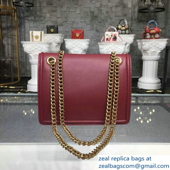 Dolce  &  Gabbana Medium Devotion Shoulder Bag Burgundy 2018